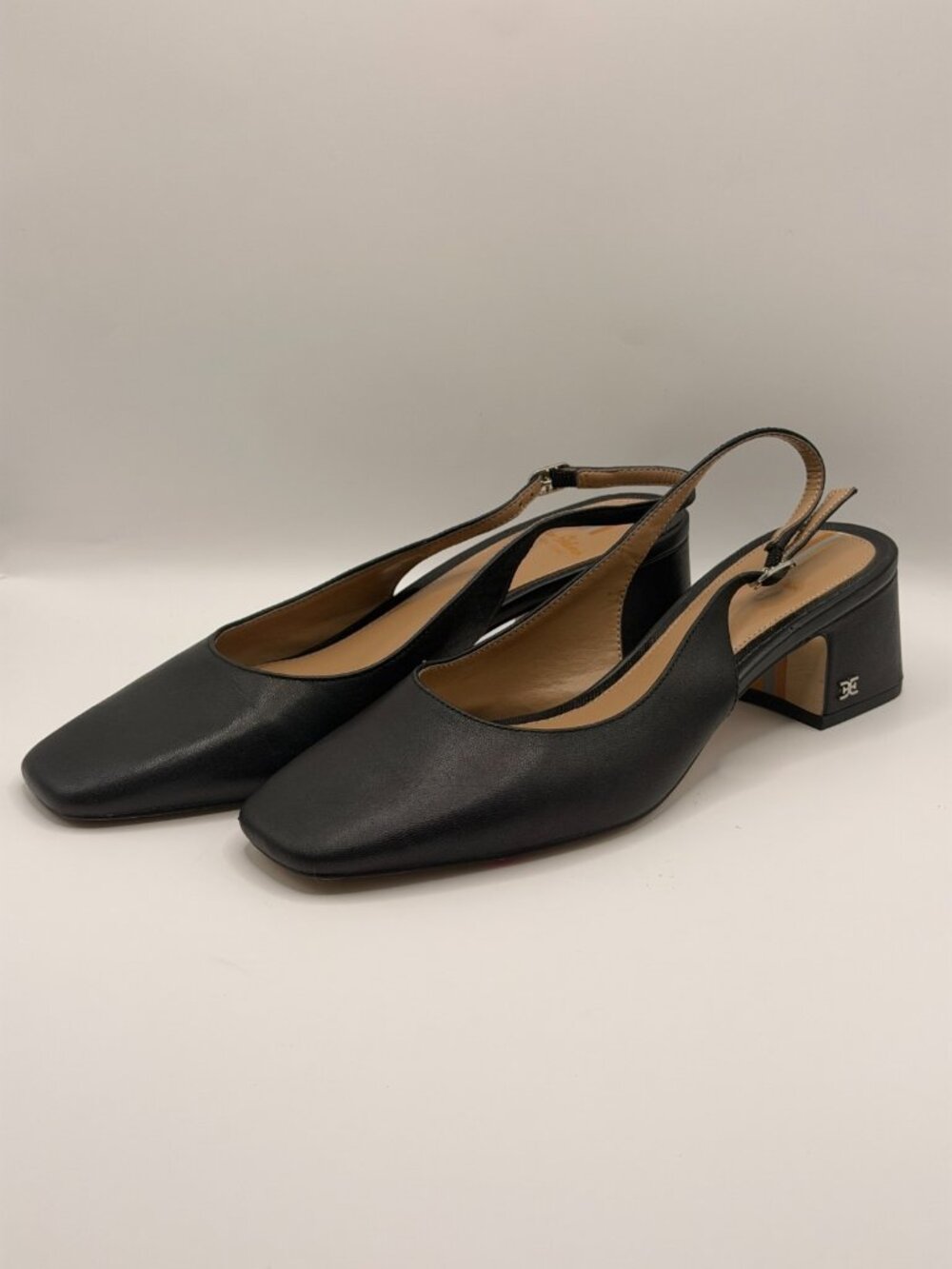 Sam Edelman Women Terra Black Leather Slingback Pump Sz 8.5